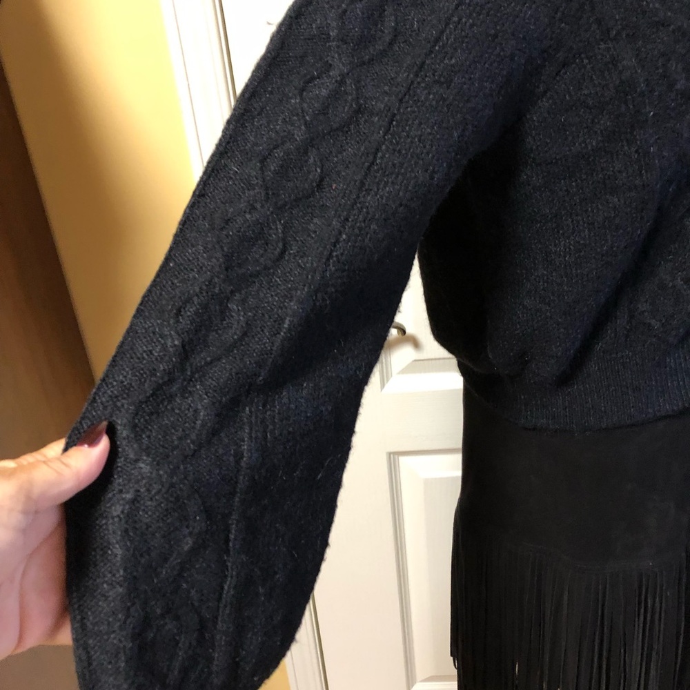 Chaps Black Cable-Knit Button Cardigan/sweater - Picture 7 of 11